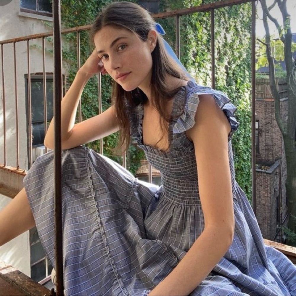 Hill House Tai Check Ellie Nap Dress